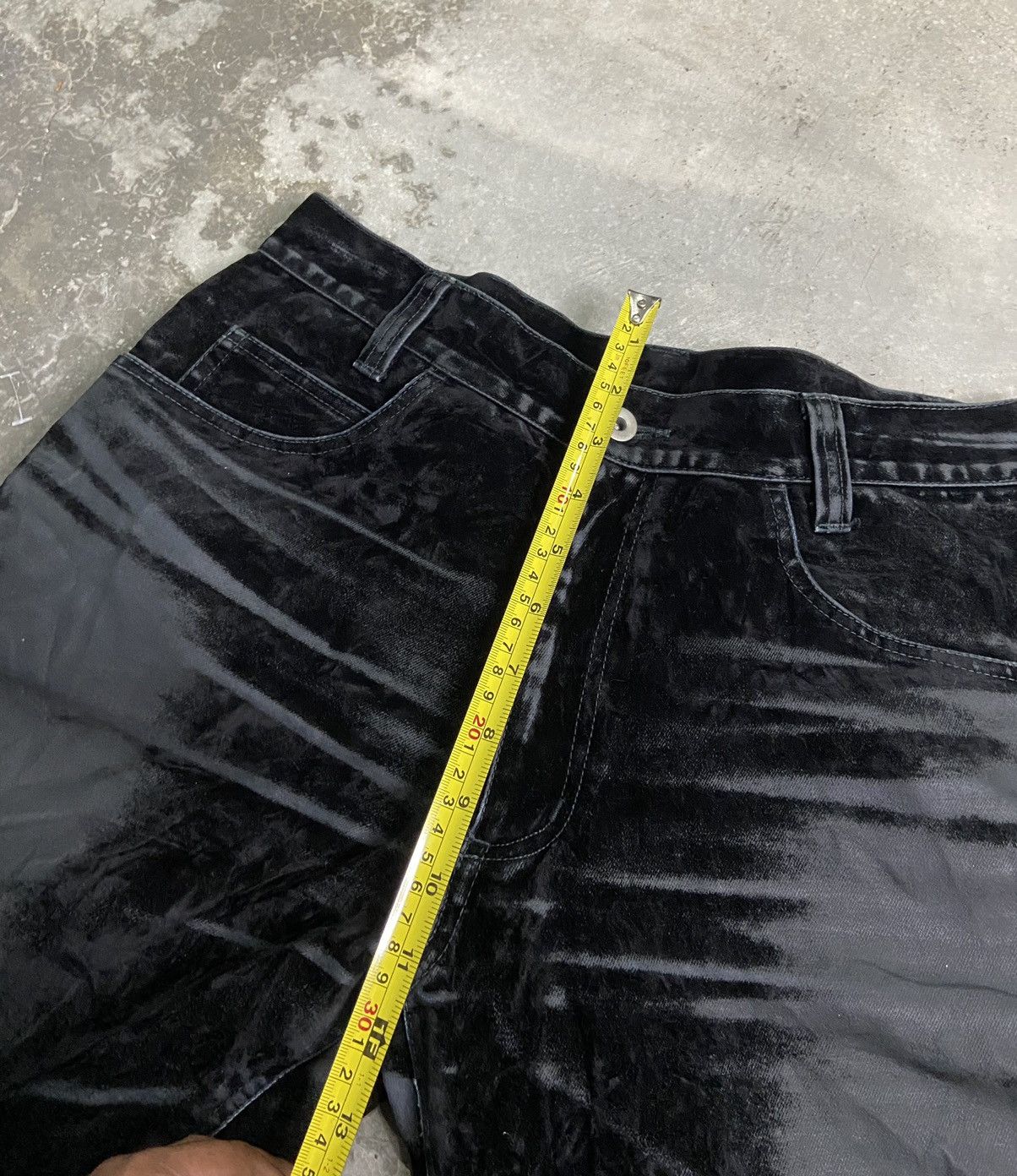 Japanese Brand Japanese Brand Dopsi Black Velour Velvet Pants Size 29" - 12 Thumbnail