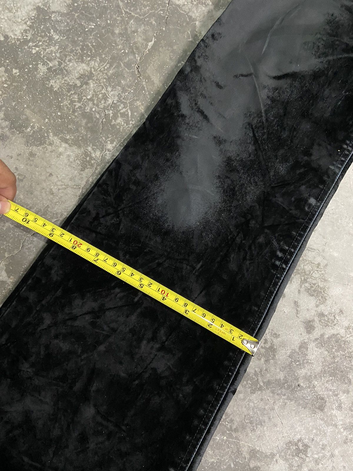Japanese Brand Japanese Brand Dopsi Black Velour Velvet Pants Size 29" - 9 Thumbnail