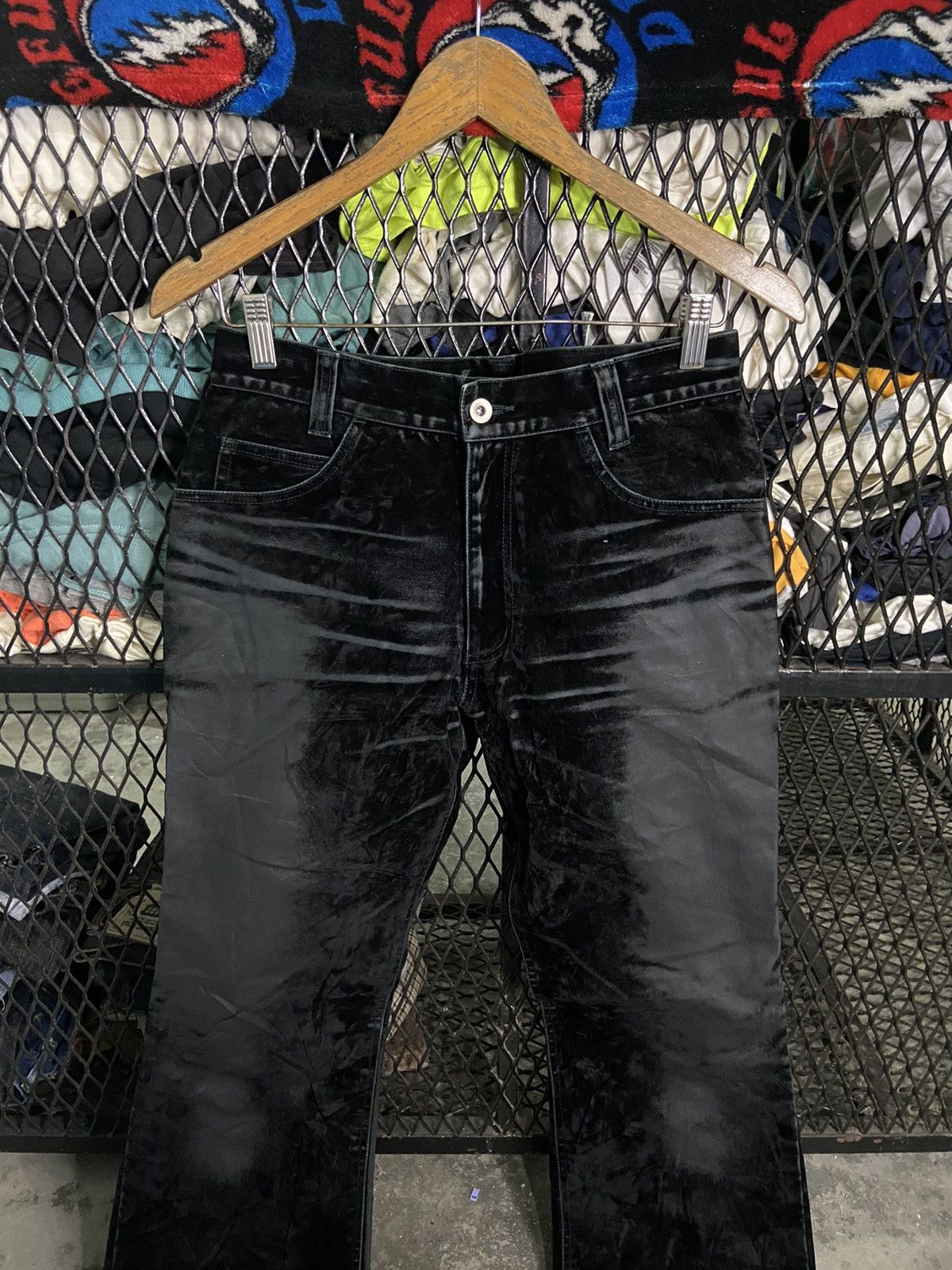 Japanese Brand Japanese Brand Dopsi Black Velour Velvet Pants Size 29" - 3 Thumbnail