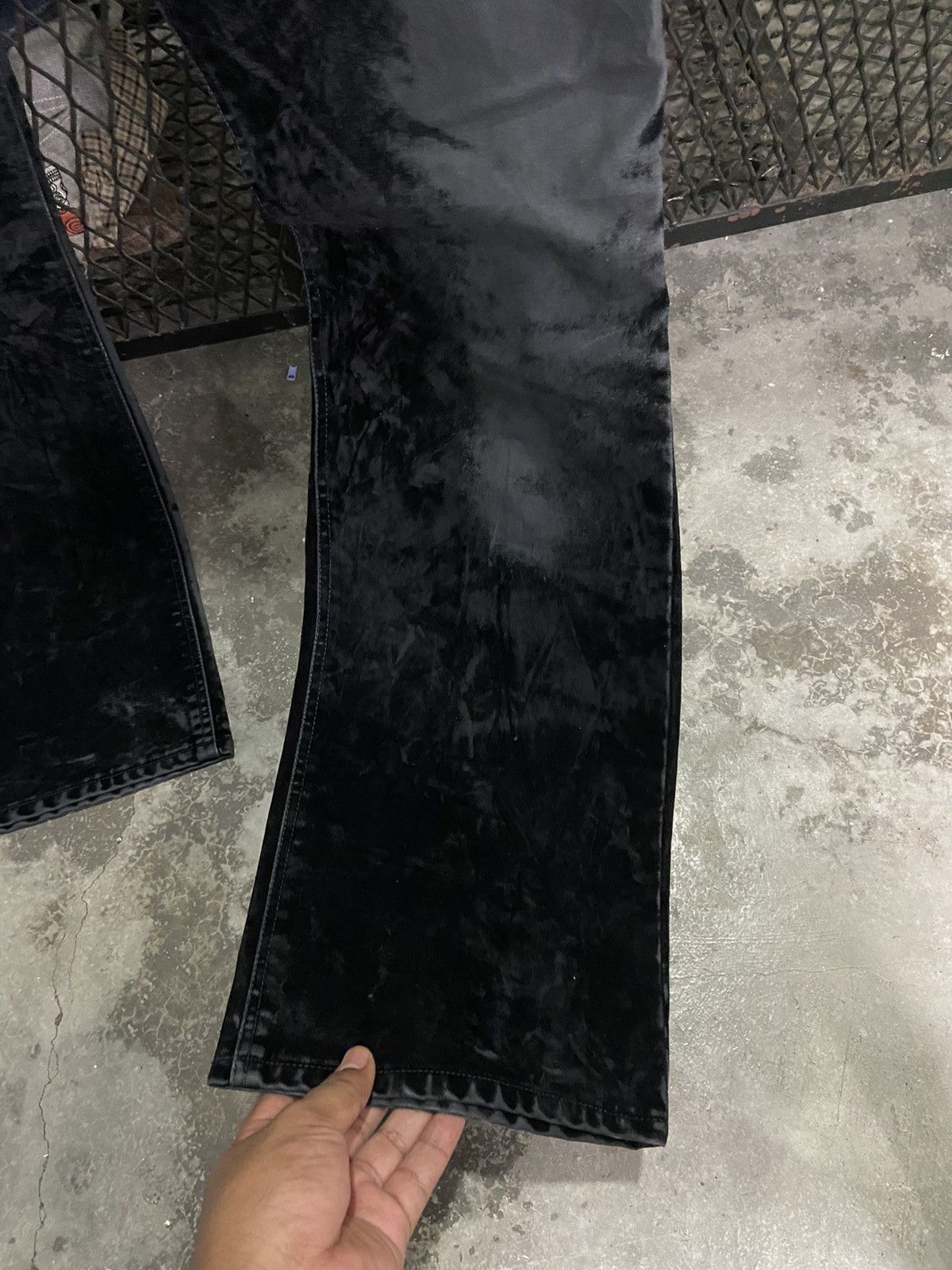 Japanese Brand Japanese Brand Dopsi Black Velour Velvet Pants Size 29" - 5 Thumbnail