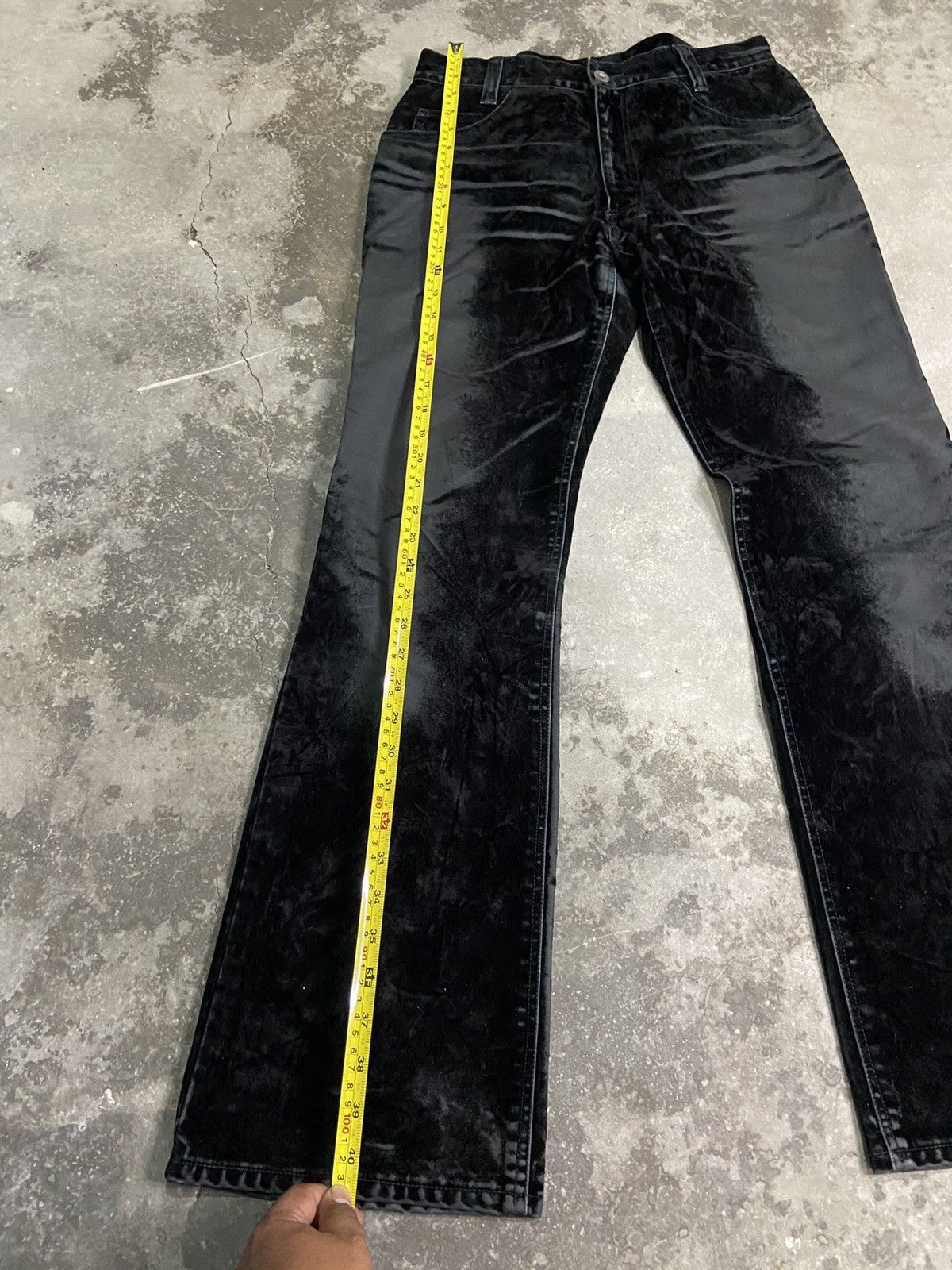 Japanese Brand Japanese Brand Dopsi Black Velour Velvet Pants Size 29" - 7 Thumbnail