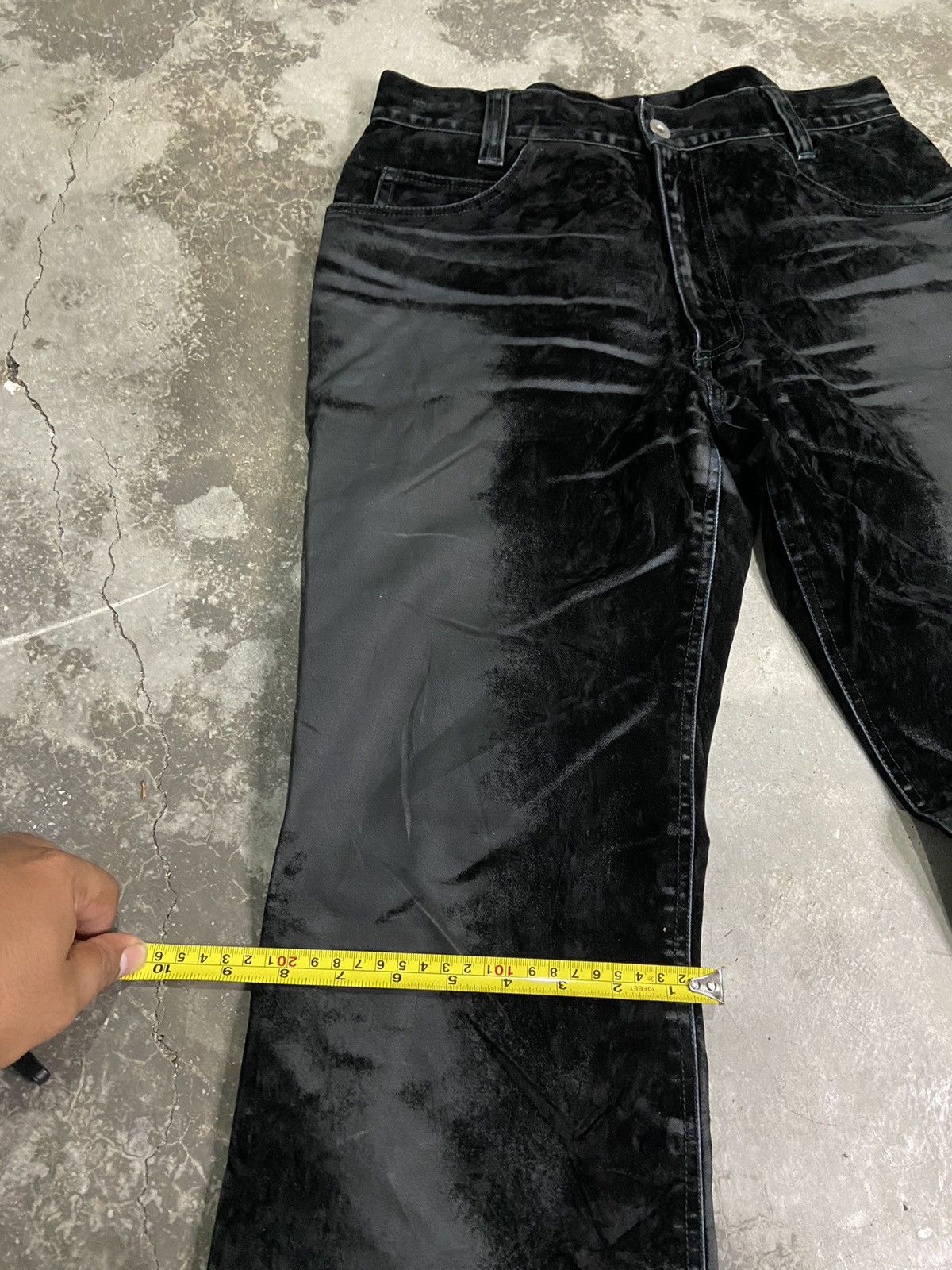 Japanese Brand Japanese Brand Dopsi Black Velour Velvet Pants Size 29" - 8 Thumbnail