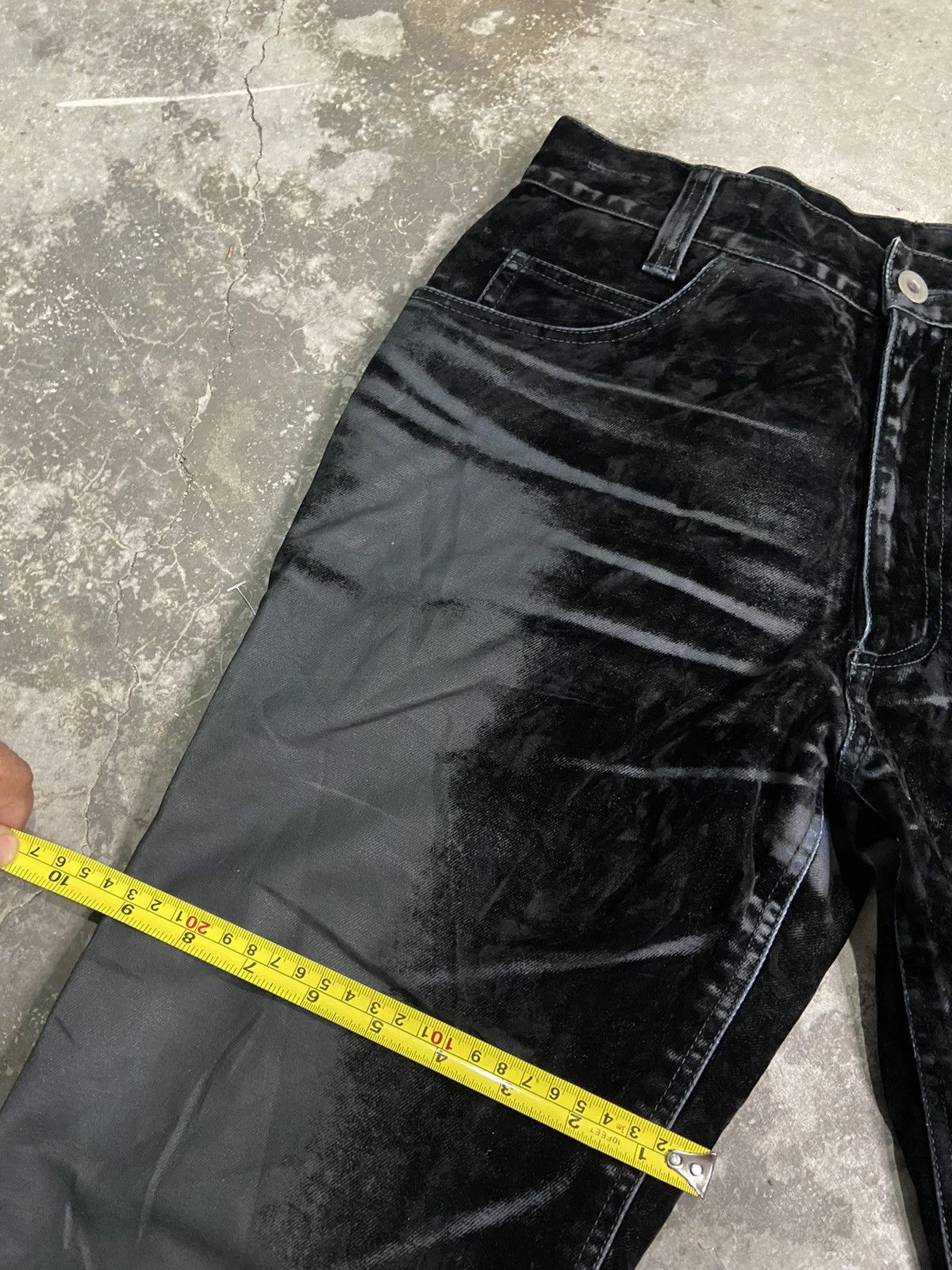 Japanese Brand Japanese Brand Dopsi Black Velour Velvet Pants Size 29" - 10 Thumbnail