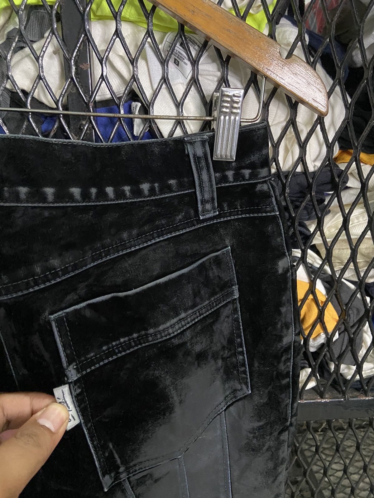 Japanese Brand Japanese Brand Dopsi Black Velour Velvet Pants Size 29" - 6 Thumbnail