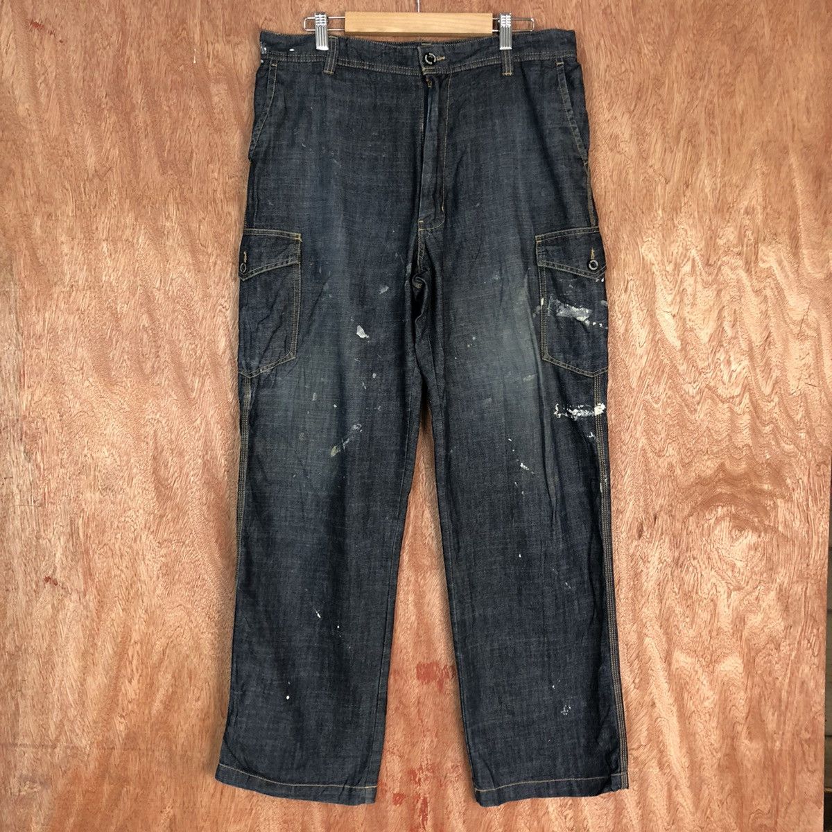 Japanese Brand DL Evenriver Blue painter Multipocket Denim Pants #c618DL Size US 34 / EU 50 - 1 Thumbnail