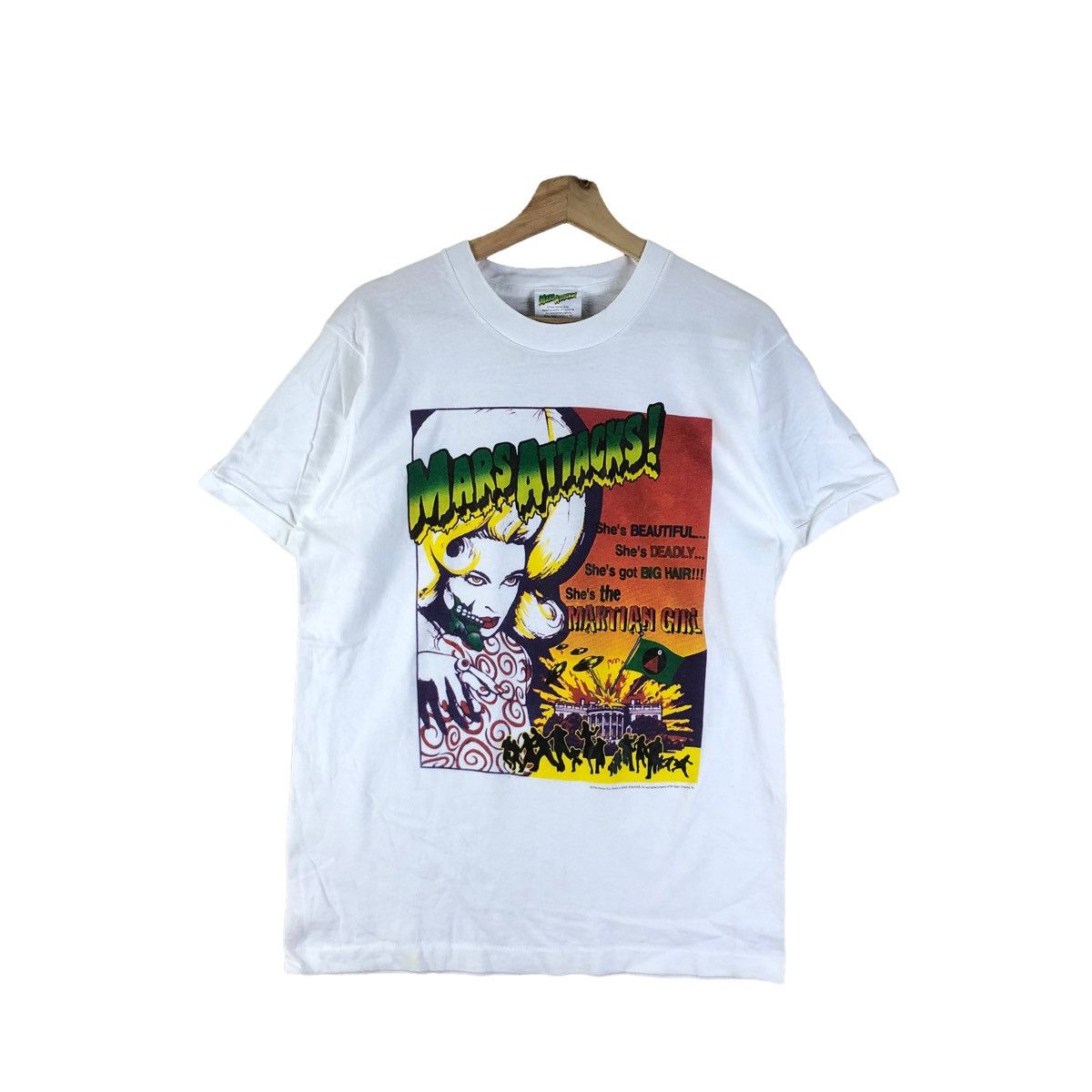 Vintage Movie Mars Attack Big Print Tshirt