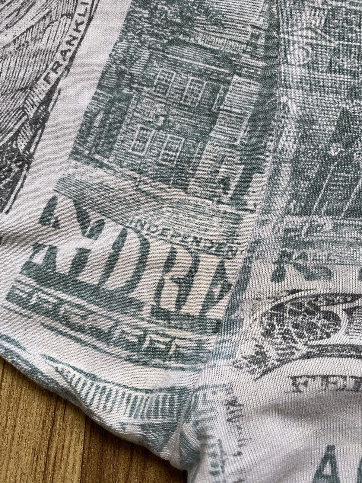 Vintage Vintage One Hundred Dollar All Over Print T Shirt Franklin Size US XL / EU 56 / 4 - 5 Thumbnail