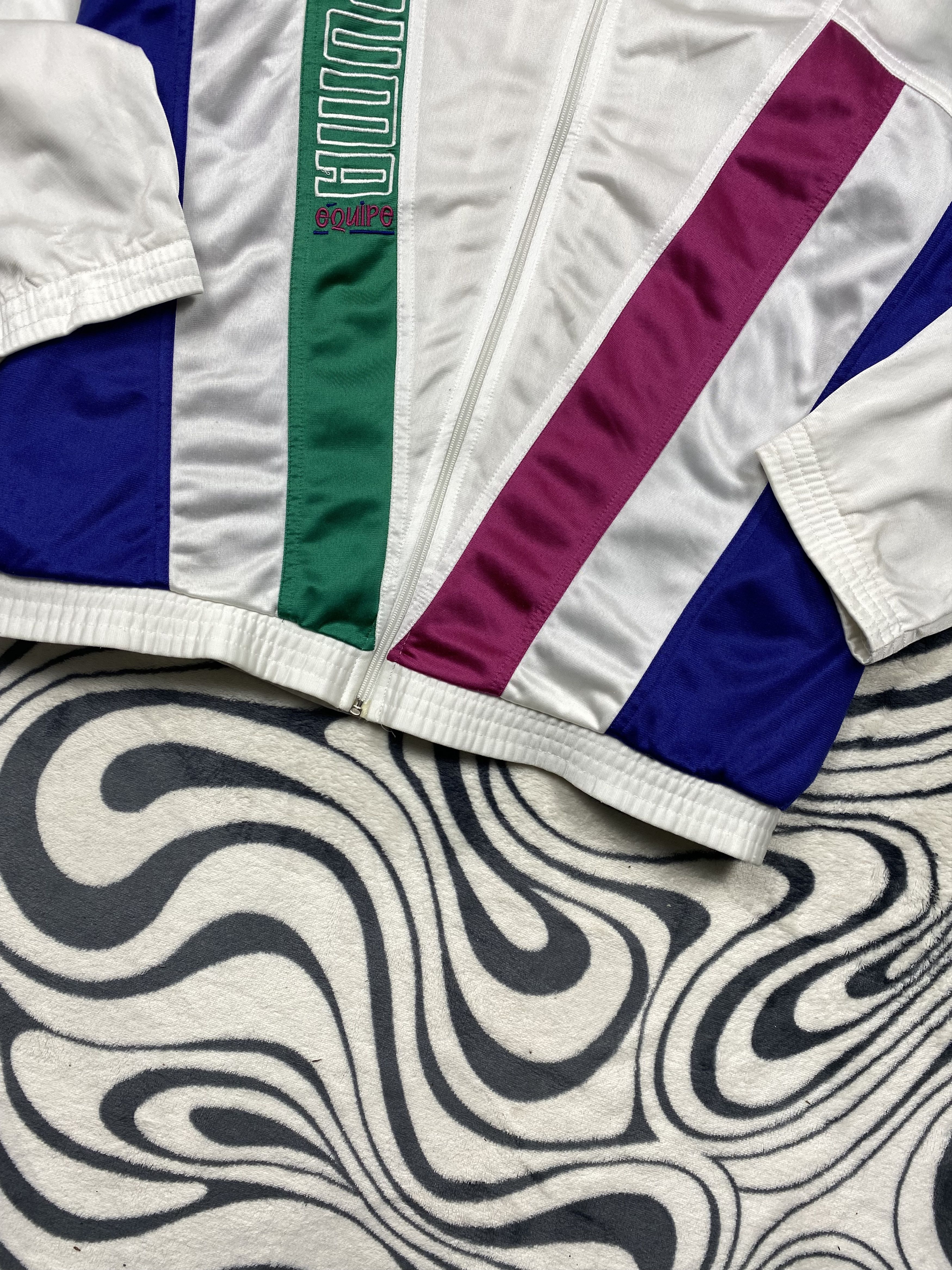 Puma Puma Equipe 90s Vintage Mens Track Top Jacket Size US XL / EU 56 / 4 - 2 Thumbnail
