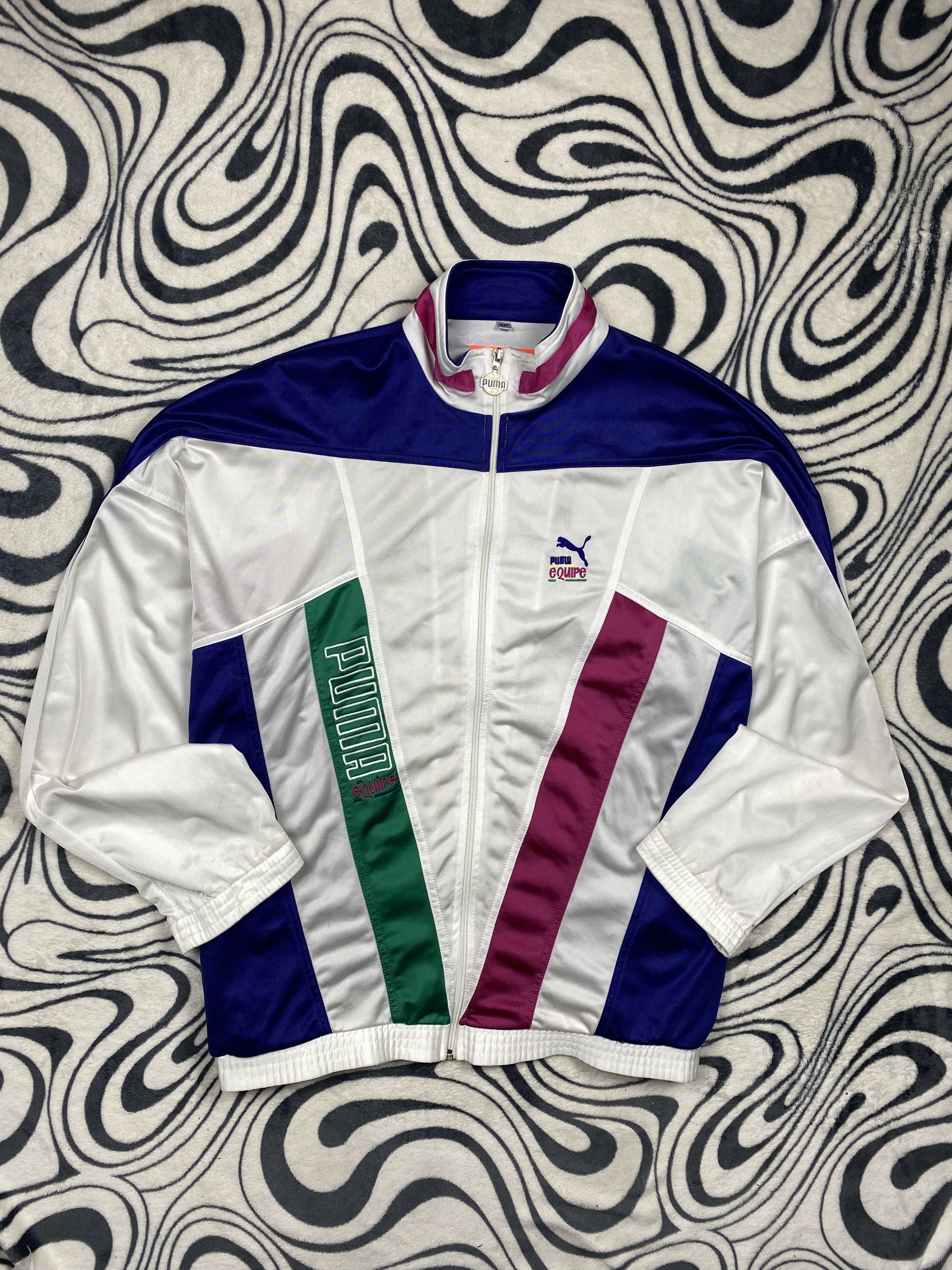 Puma Puma Equipe 90s Vintage Mens Track Top Jacket Size US XL / EU 56 / 4 - 1 Thumbnail