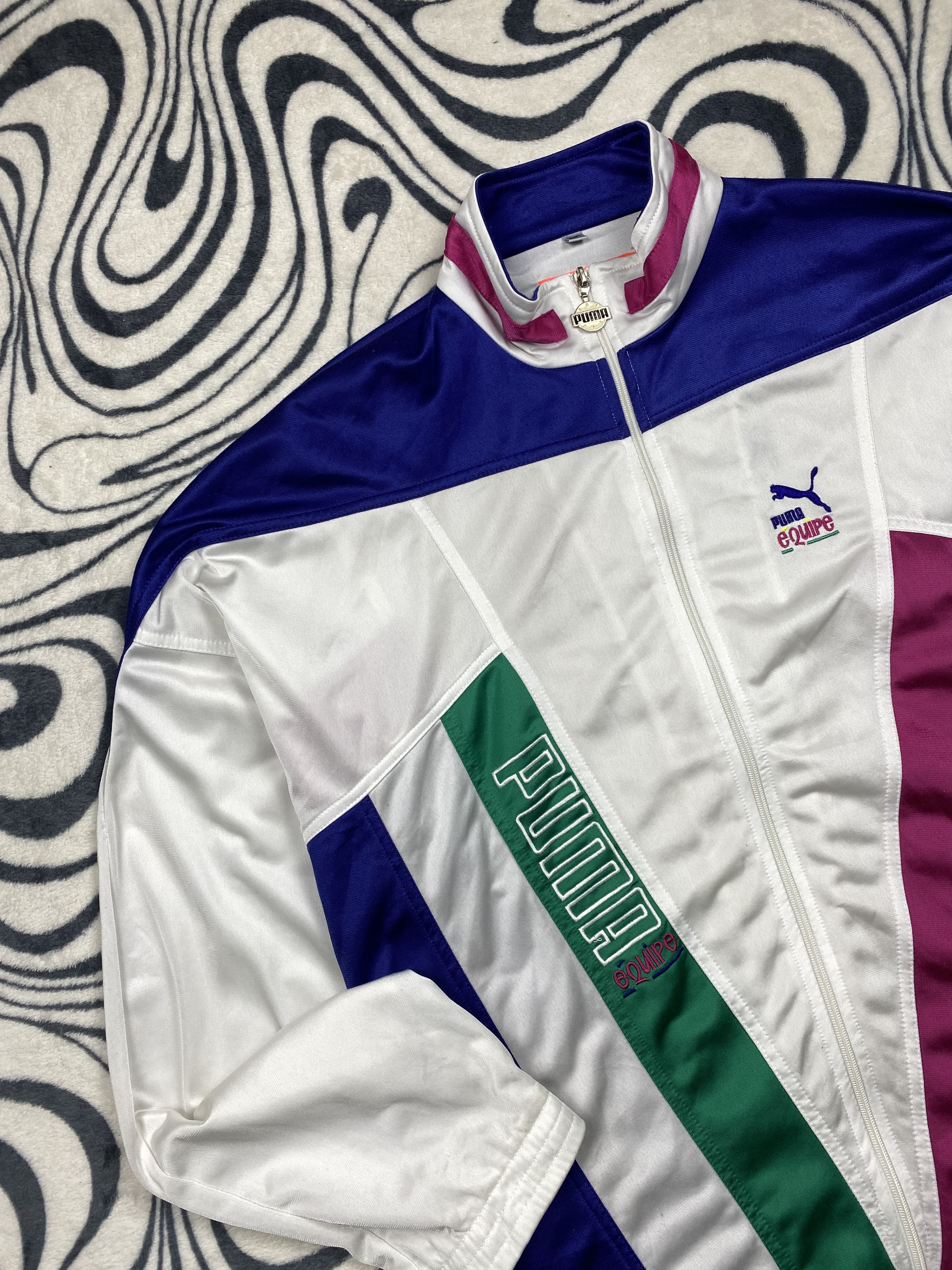 Puma Puma Equipe 90s Vintage Mens Track Top Jacket Size US XL / EU 56 / 4 - 3 Thumbnail