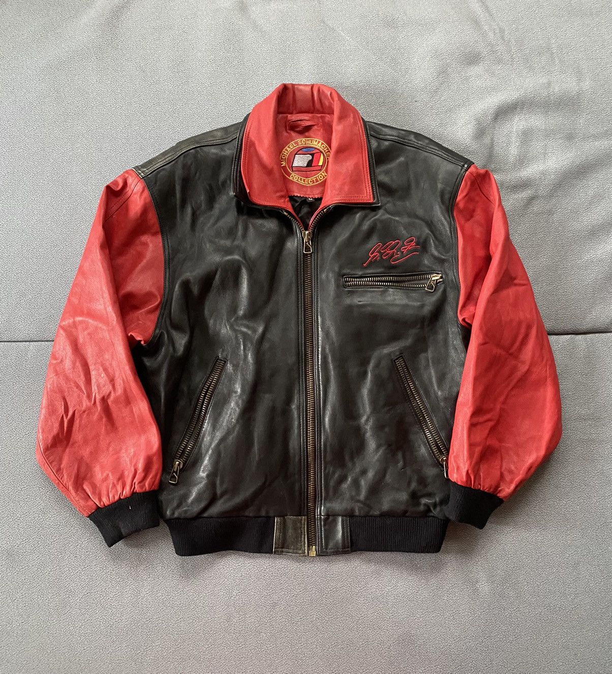 Vintage Vintage Michael Schumacher leather jacket | Grailed