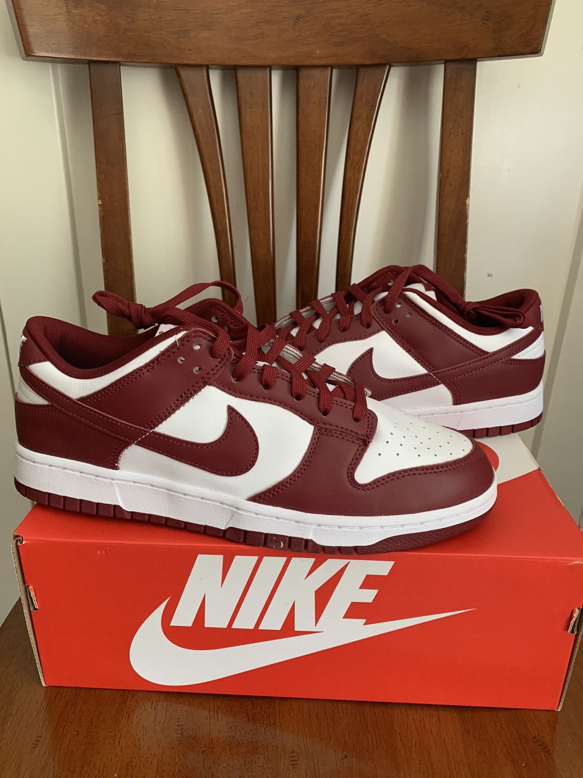 Nike Nike Dunk Low Team Red Size US 12 / EU 45 - 1 Thumbnail