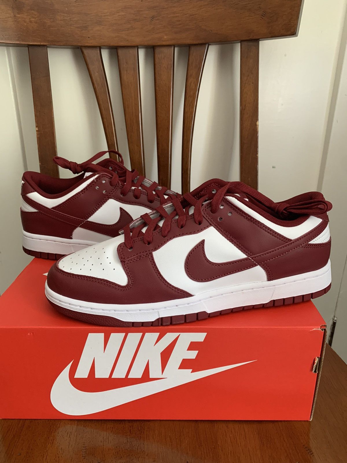 Nike Nike Dunk Low Team Red Size US 12 / EU 45 - 2 Thumbnail