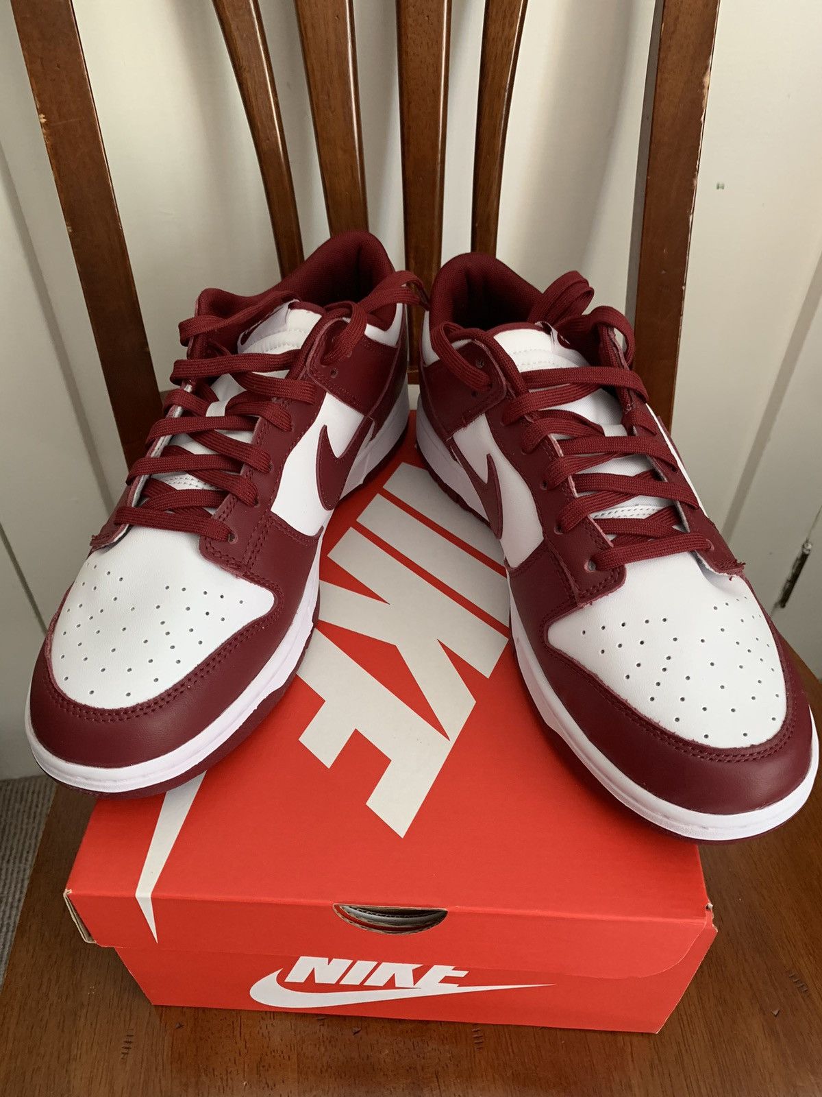 Nike Nike Dunk Low Team Red Size US 12 / EU 45 - 4 Thumbnail