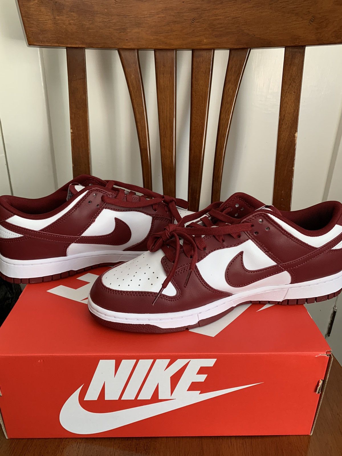 Nike Nike Dunk Low Team Red Size US 12 / EU 45 - 3 Thumbnail