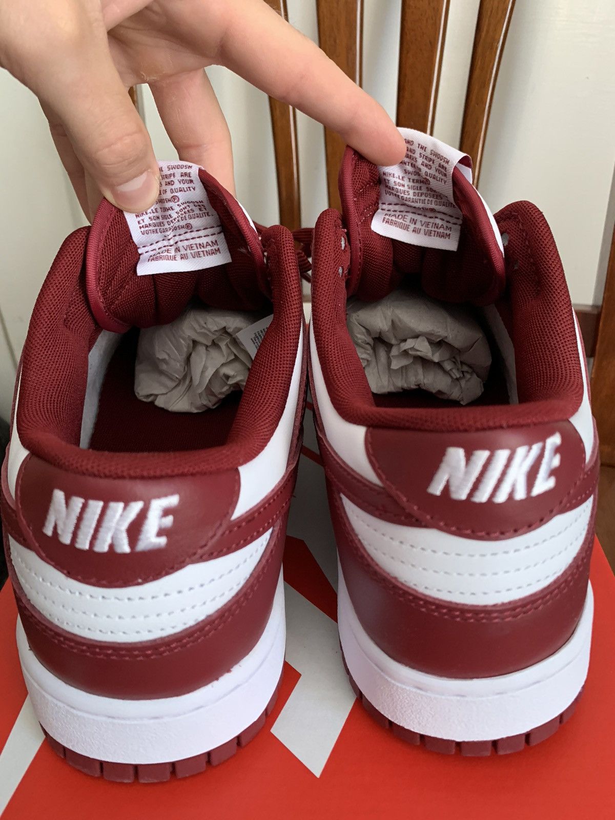 Nike Nike Dunk Low Team Red Size US 12 / EU 45 - 6 Thumbnail