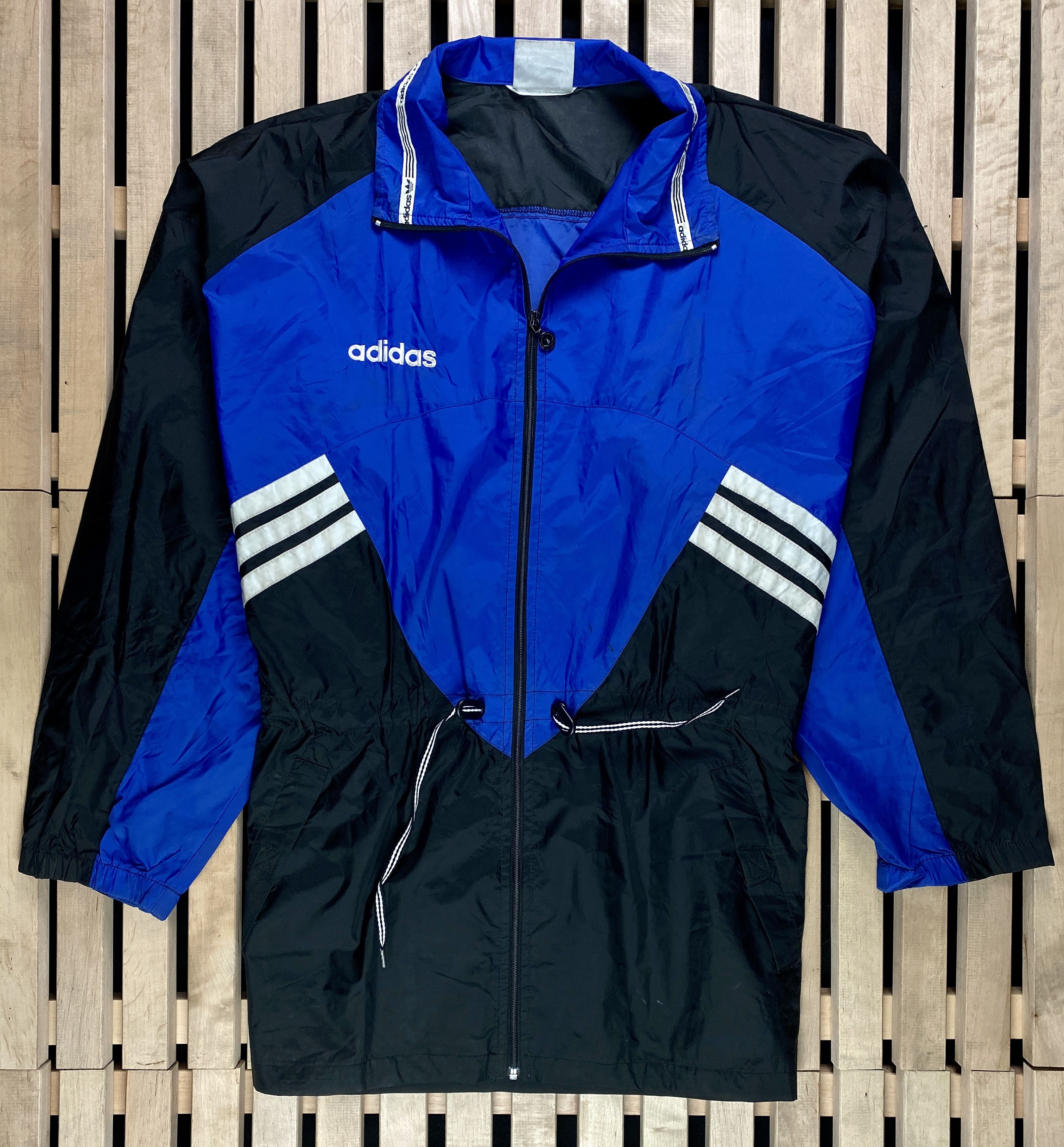 Adidas Men's Bomber Jacket - Blue - XXL