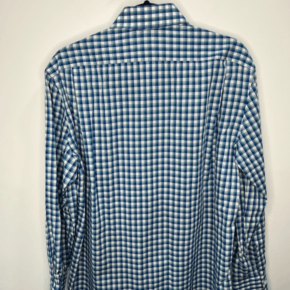 Kiton Kiton Striped Button-Down Shirt Size 40 15 3/4 Blue/Green Size US M / EU 48-50 / 2 - 2 Thumbnail
