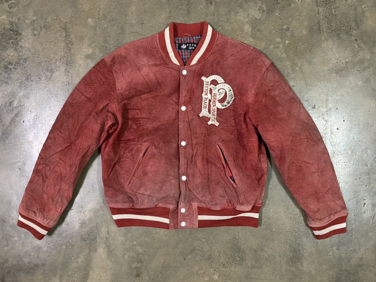 PPFM Vintage Peyton Place For Men Varsity Leather Jacket Size US L / EU 52-54 / 3 - 1 Thumbnail