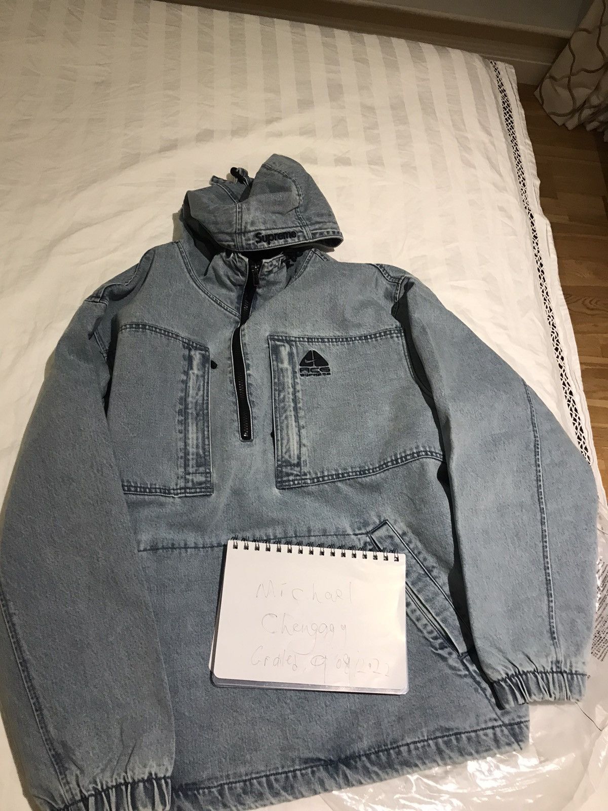 Supreme Nike ACG Denim Pullover Size Medium Washed Blue FW22 Brand