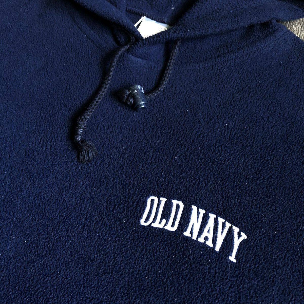 Old Navy Vintage 90s Old Navy Small Logo Fleece Pullover Hoodie Navy Size US XL / EU 56 / 4 - 3 Thumbnail
