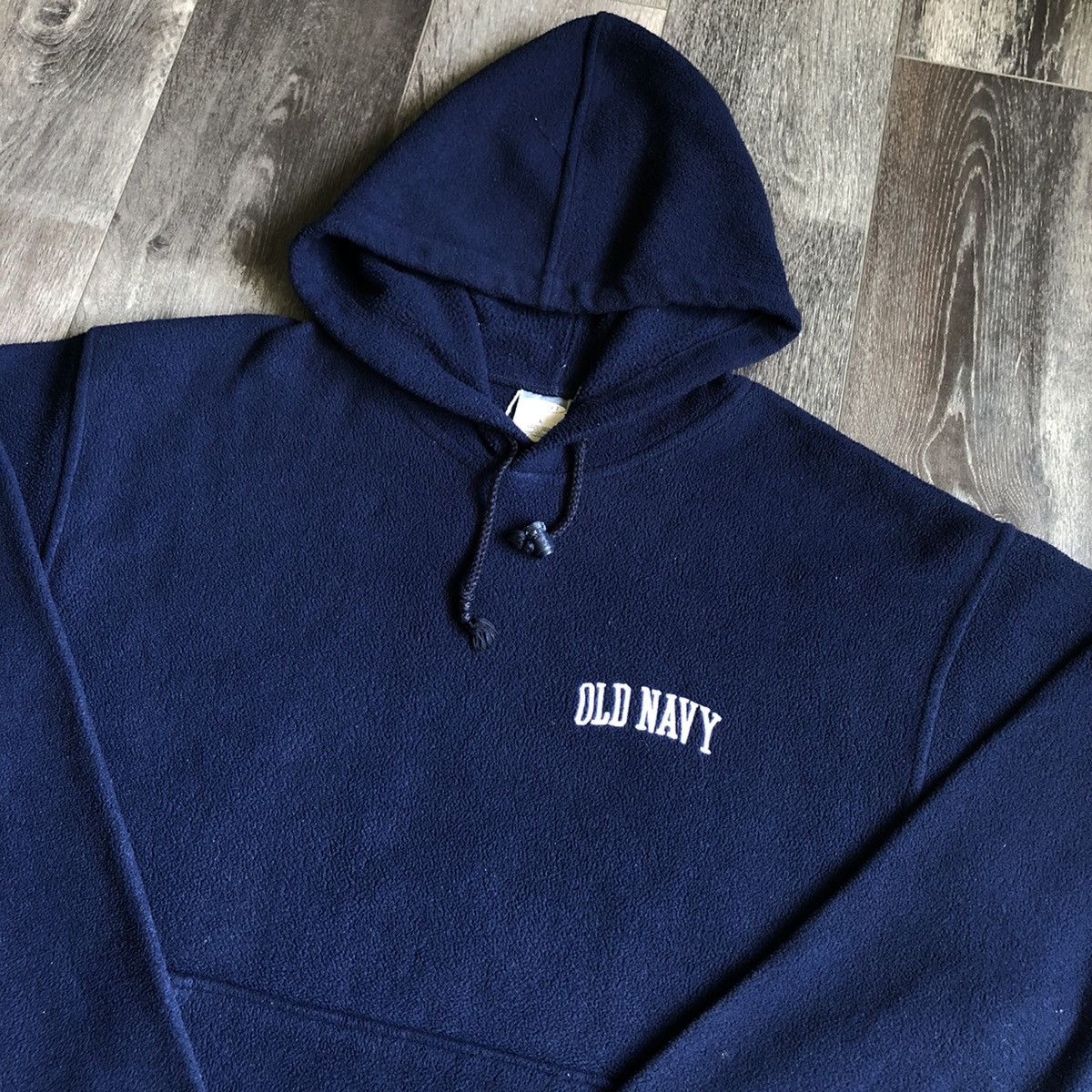 Old Navy Vintage 90s Old Navy Small Logo Fleece Pullover Hoodie Navy Size US XL / EU 56 / 4 - 1 Thumbnail