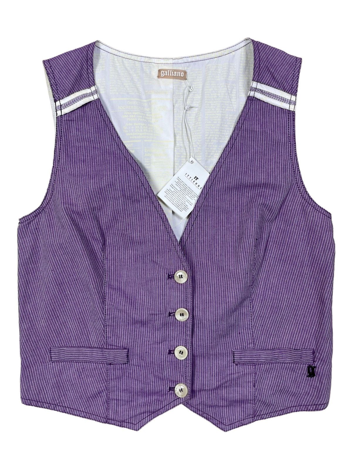 John Galliano Galliano Cotton Vest size 42 Size M / US 6-8 / IT 42-44 - 1 Thumbnail
