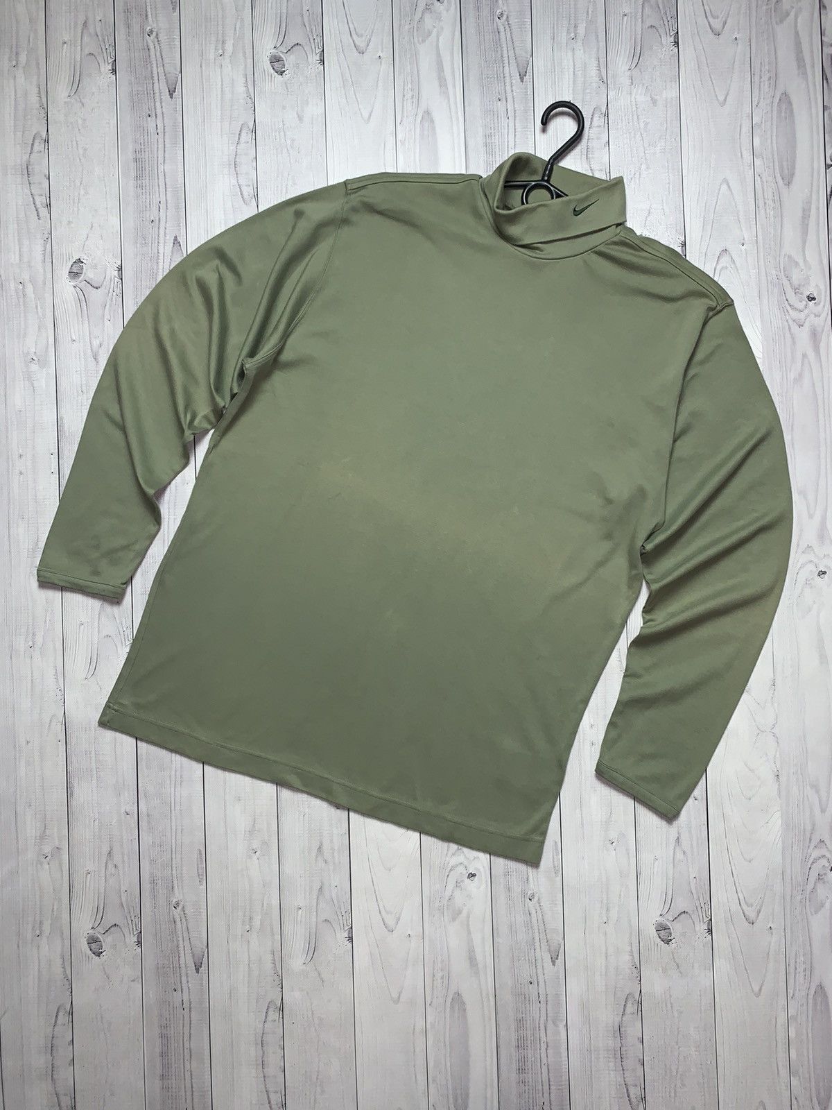 Vintage turtleneck Nike logo khaki size L
