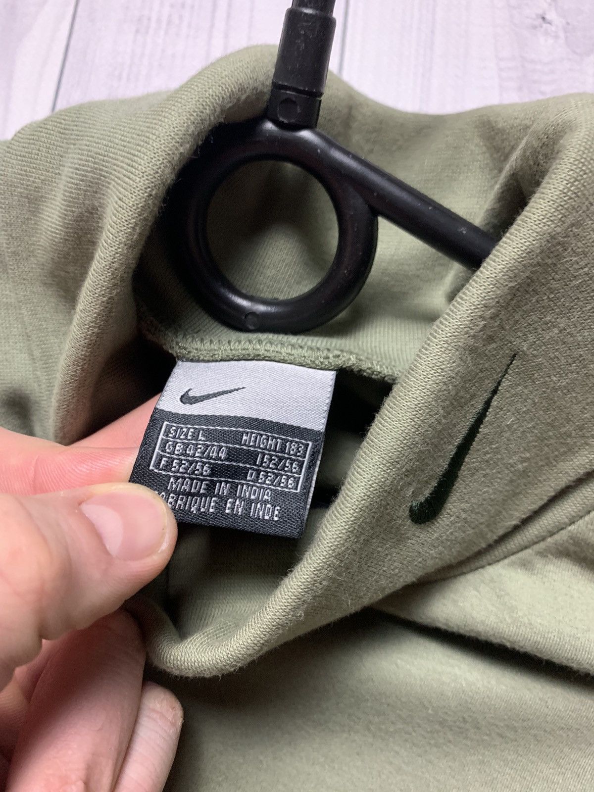 Nike × Vintage Vintage turtleneck Nike logo khaki size L Size US L / EU 52-54 / 3 - 3 Thumbnail