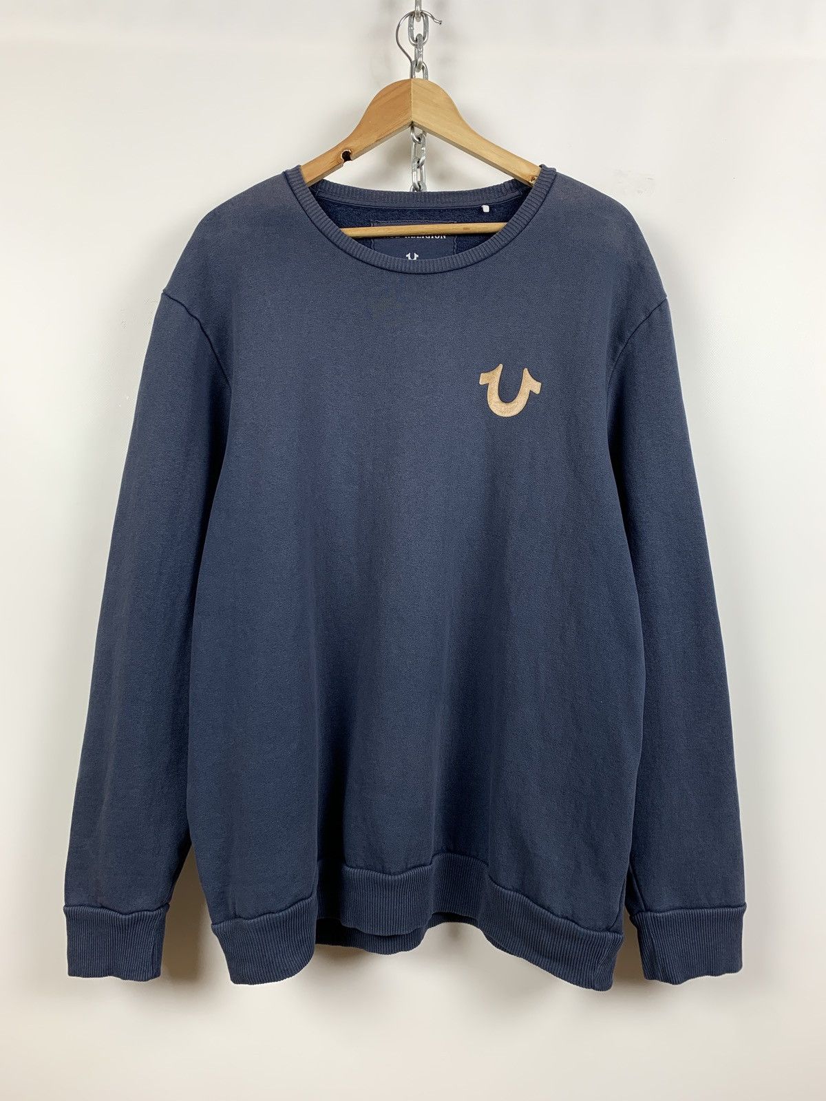 True Religion Vintage True Religion Buddha Crewneck Faded Blue Sweatshirt Size US XXL / EU 58 / 5 - 2 Thumbnail