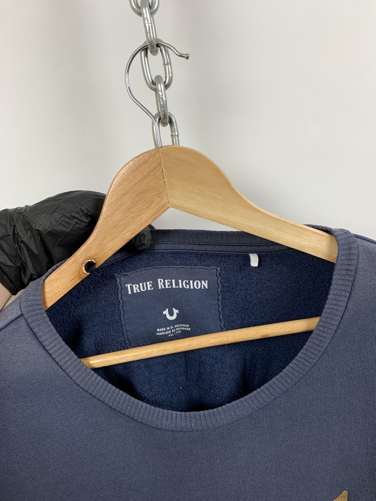 True Religion Vintage True Religion Buddha Crewneck Faded Blue Sweatshirt Size US XXL / EU 58 / 5 - 15 Thumbnail