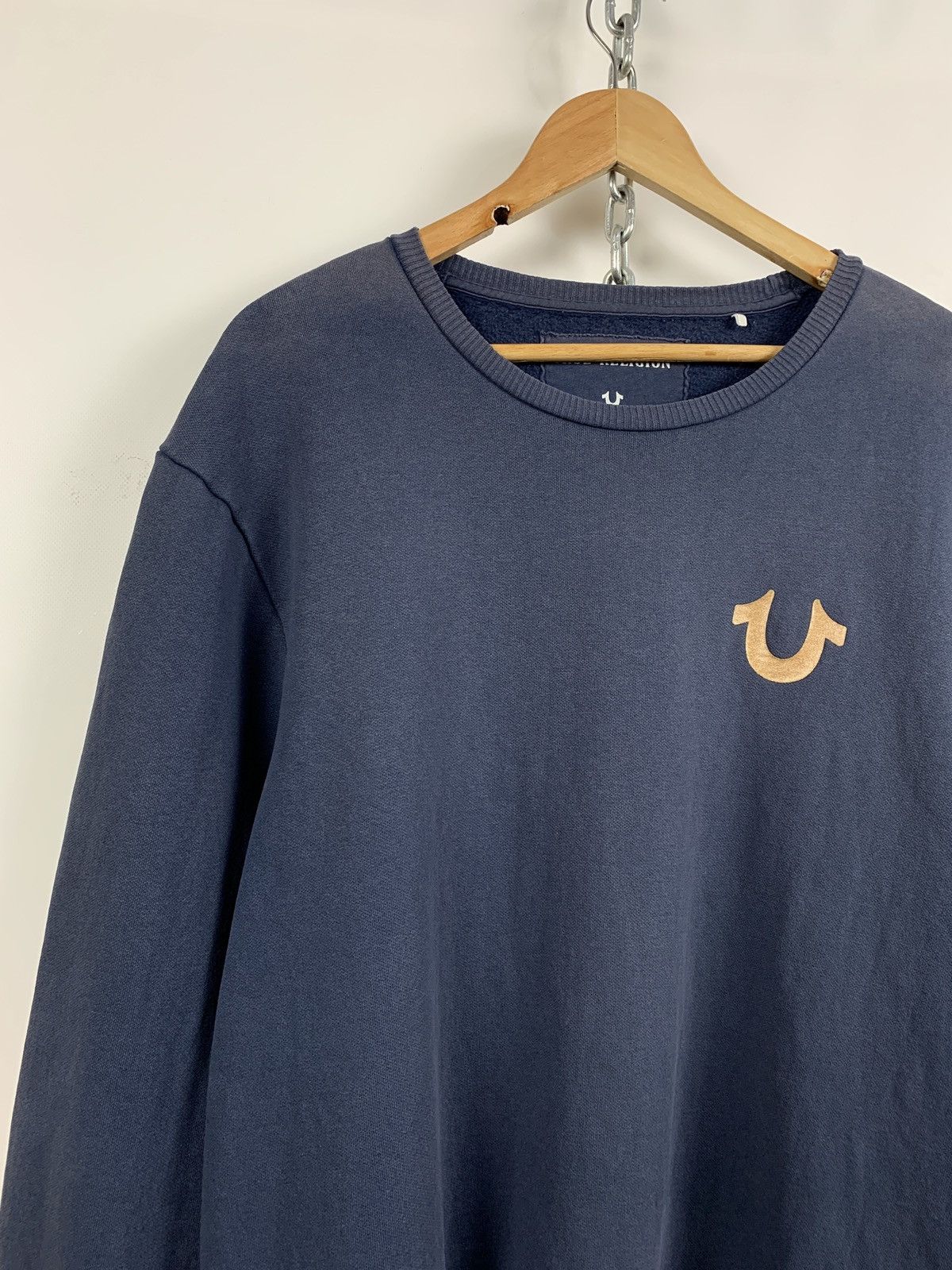 True Religion Vintage True Religion Buddha Crewneck Faded Blue Sweatshirt Size US XXL / EU 58 / 5 - 9 Thumbnail