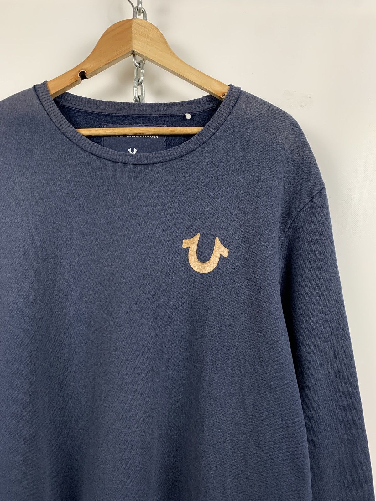 True Religion Vintage True Religion Buddha Crewneck Faded Blue Sweatshirt Size US XXL / EU 58 / 5 - 8 Thumbnail
