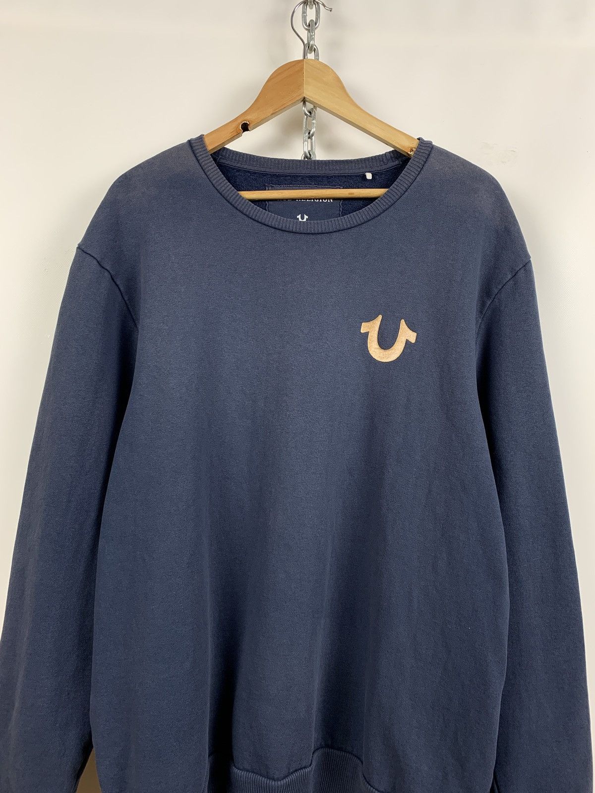 True Religion Vintage True Religion Buddha Crewneck Faded Blue Sweatshirt Size US XXL / EU 58 / 5 - 4 Thumbnail