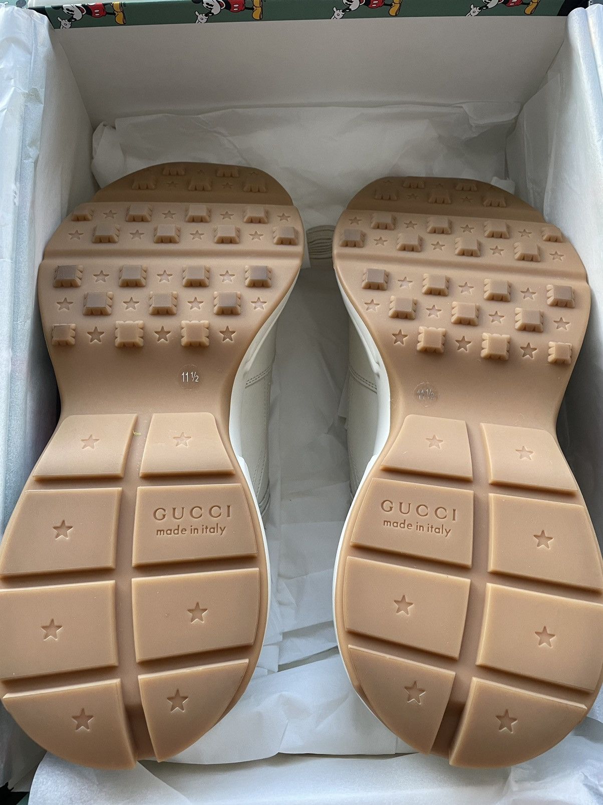 Disney × Gucci × Mickey Mouse New Super Rare Gucci x Mickey Mouse Rhyton Leather Sneaker Size US 12 / EU 45 - 11 Thumbnail