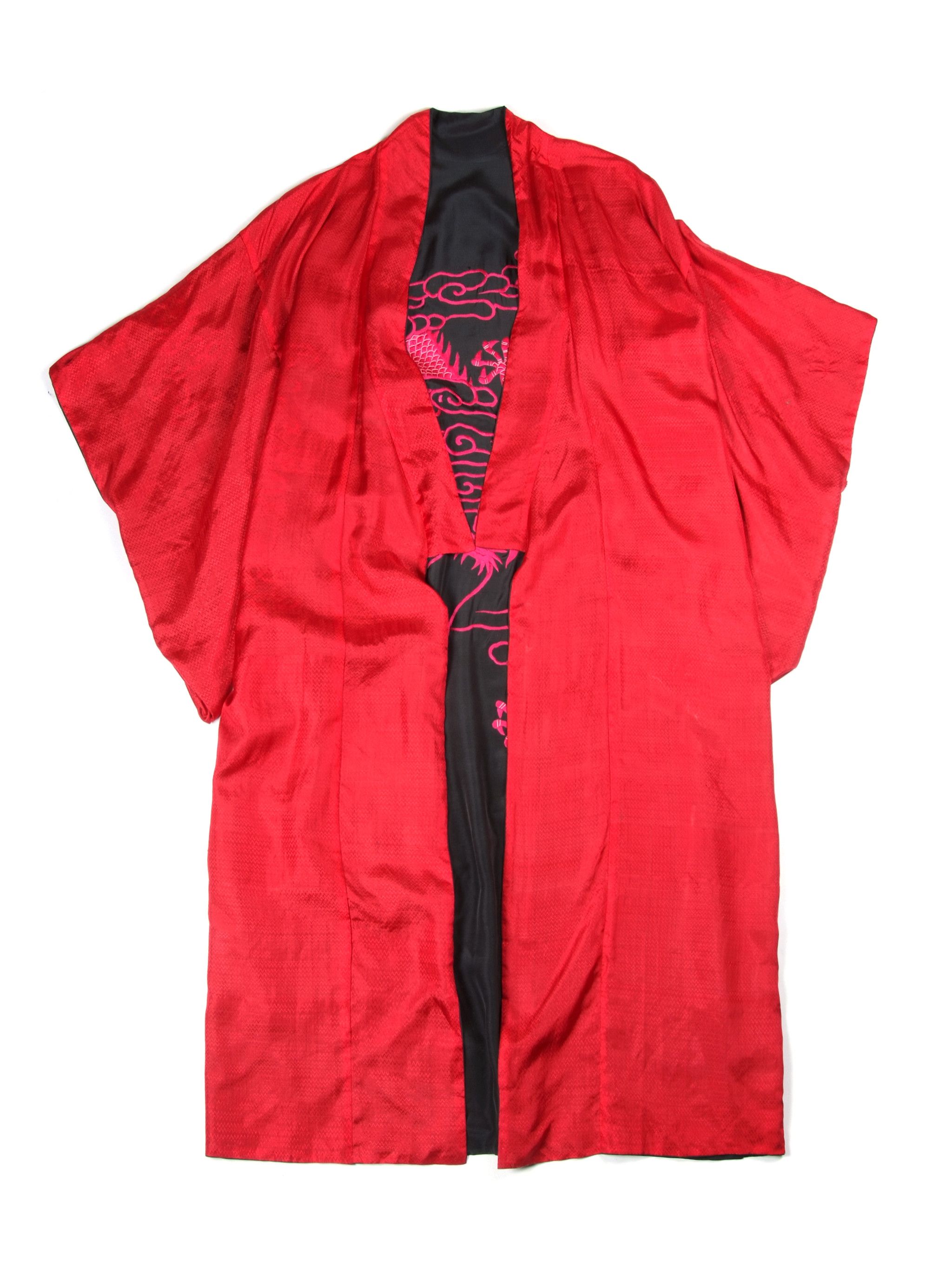 Japanese Brand × Vintage Vintage Japanese Silk Dragon Embroidered Kimono Size US XL / EU 56 / 4 - 3 Thumbnail
