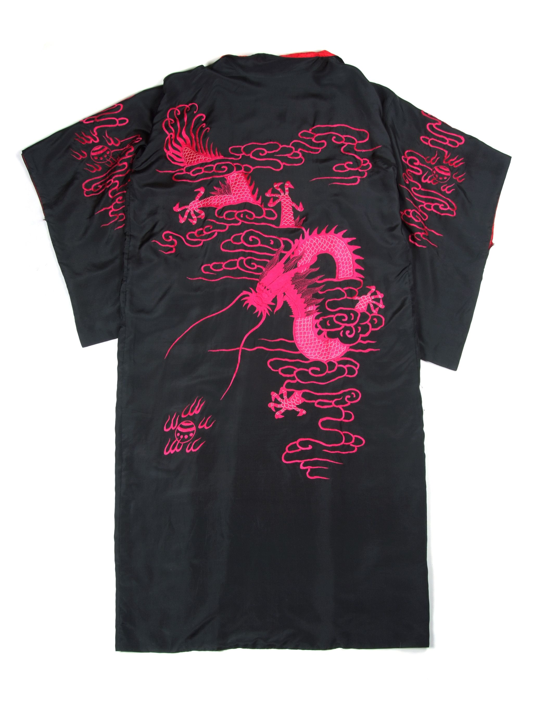 Japanese Brand × Vintage Vintage Japanese Silk Dragon Embroidered Kimono Size US XL / EU 56 / 4 - 2 Thumbnail