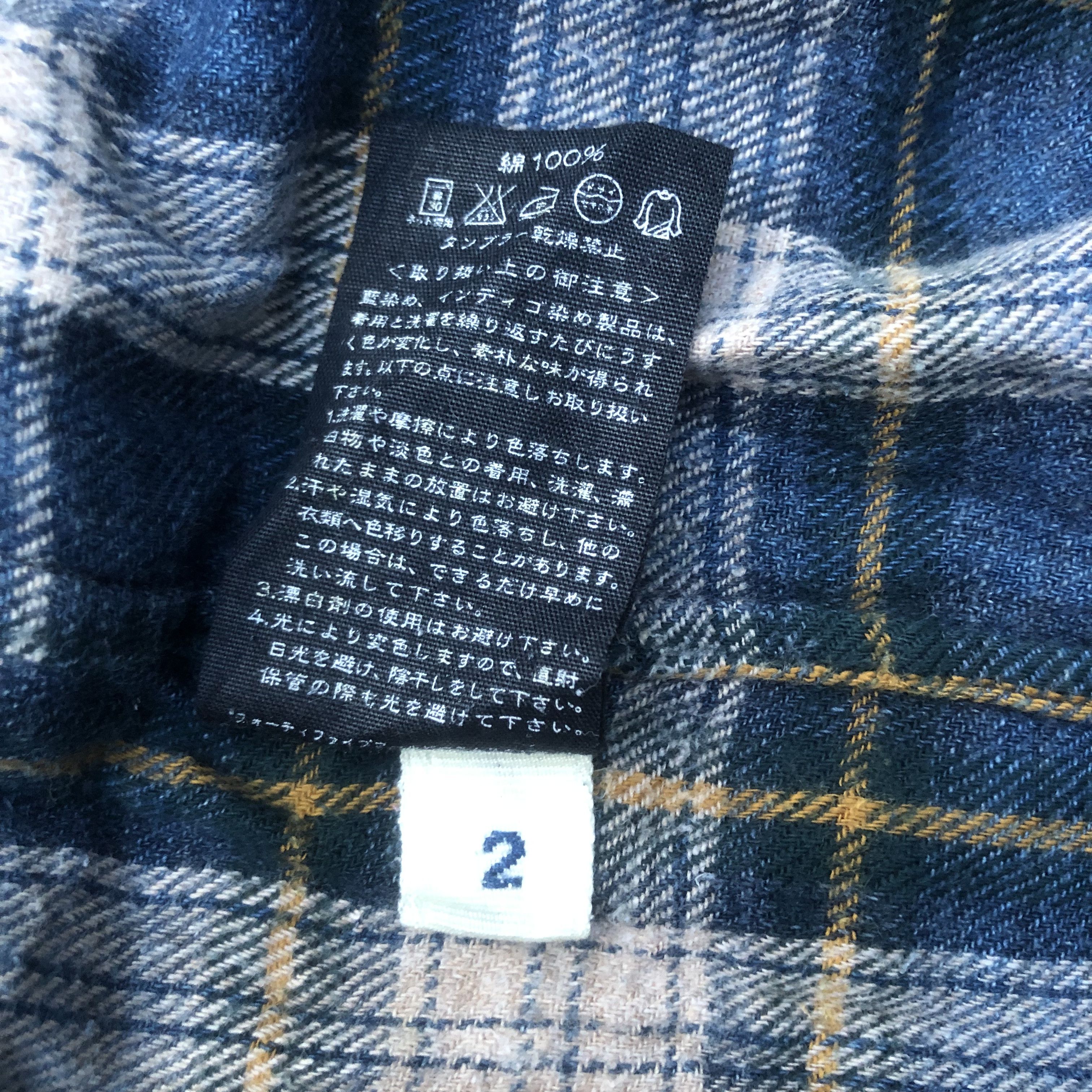 45 RPM Umii 908 Checkered Button Up Shirt Japan Designer