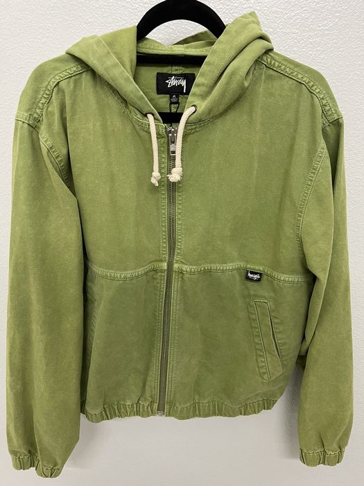 Stussy Stussy Stone Washed Work Jacket Lime Green | Grailed