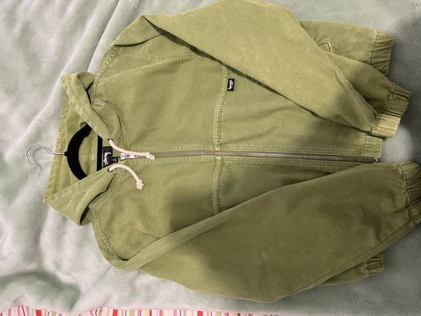 Stussy Stussy Stone Washed Work Jacket Lime Green | Grailed