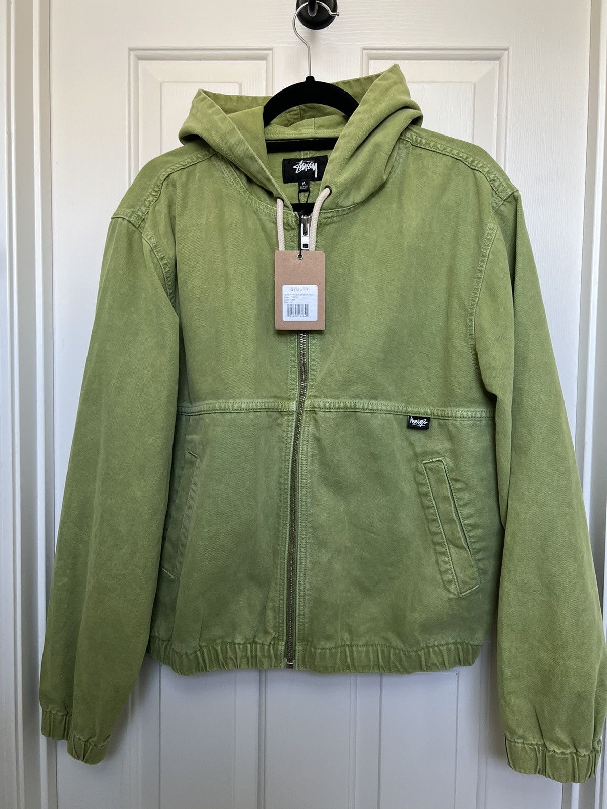 Stussy Stussy Stone Washed Work Jacket Lime Green | Grailed