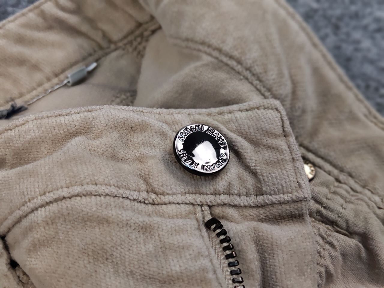 Armani Vintage 90's Armani Jeans Beige Velour Jeans Mens Pants Size US 31 - 14 Thumbnail