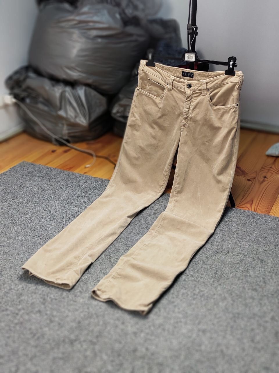 Armani Vintage 90's Armani Jeans Beige Velour Jeans Mens Pants Size US 31 - 23 Thumbnail