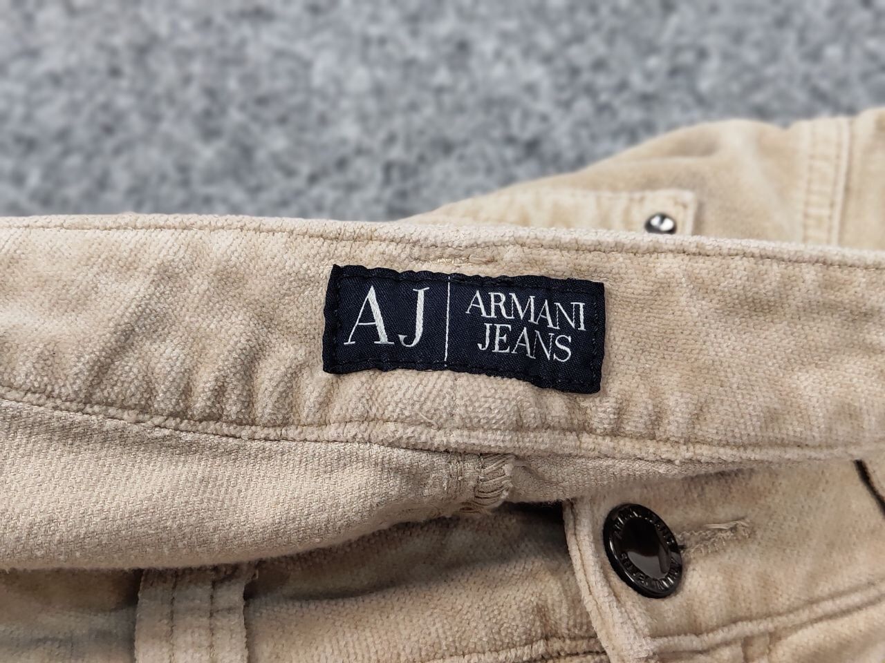Armani Vintage 90's Armani Jeans Beige Velour Jeans Mens Pants Size US 31 - 21 Thumbnail
