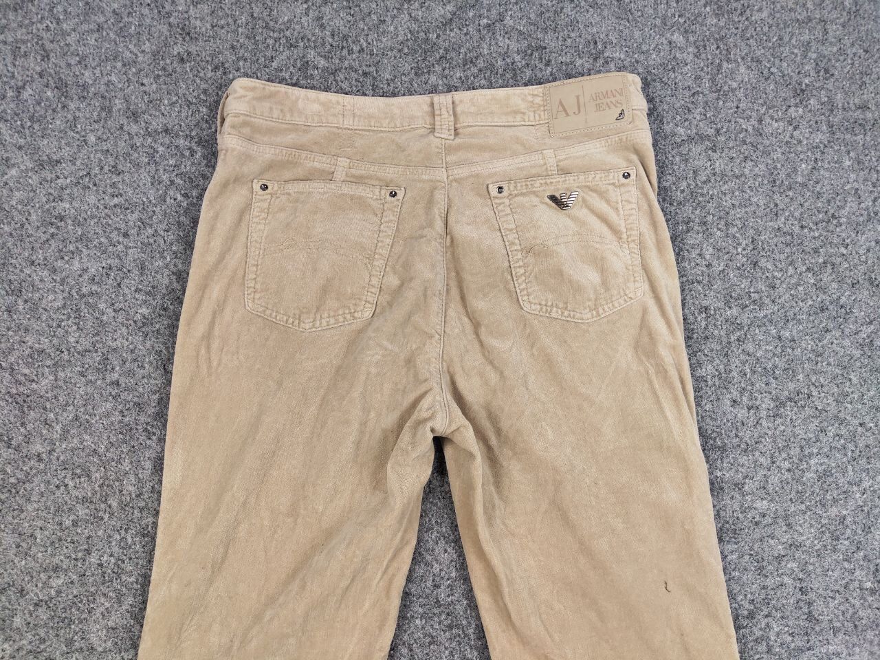Armani Vintage 90's Armani Jeans Beige Velour Jeans Mens Pants Size US 31 - 17 Thumbnail