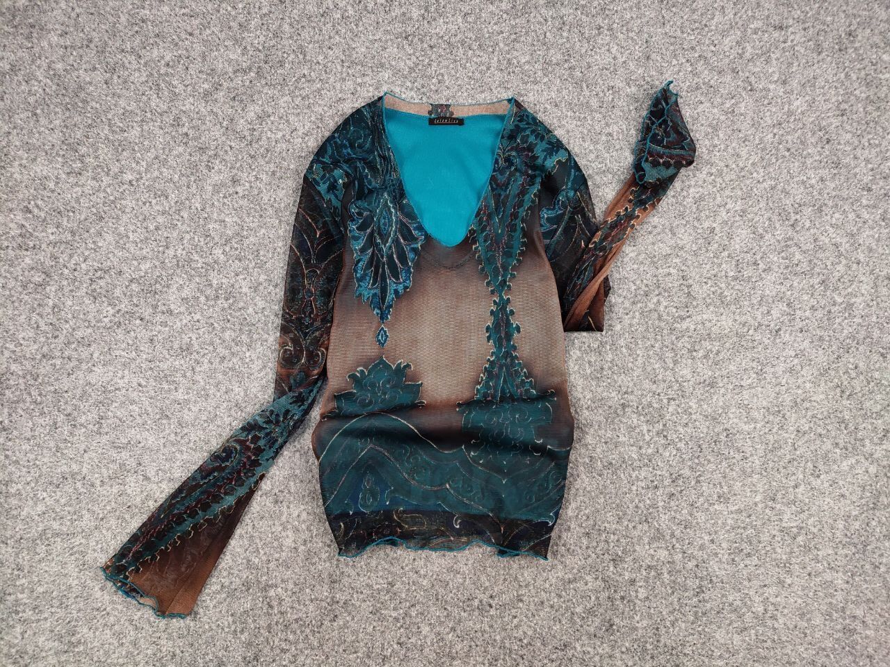 Japanese Brand Vintage Mesh Top Long Sleeve Motive Like Jean Paul Gaultier Size US S / EU 44-46 / 1 - 11 Thumbnail