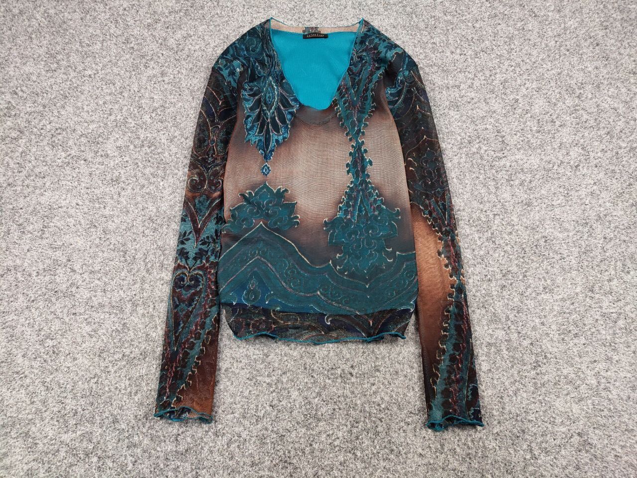 Japanese Brand Vintage Mesh Top Long Sleeve Motive Like Jean Paul Gaultier Size US S / EU 44-46 / 1 - 2 Thumbnail