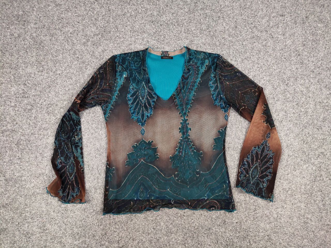 Japanese Brand Vintage Mesh Top Long Sleeve Motive Like Jean Paul Gaultier Size US S / EU 44-46 / 1 - 12 Thumbnail