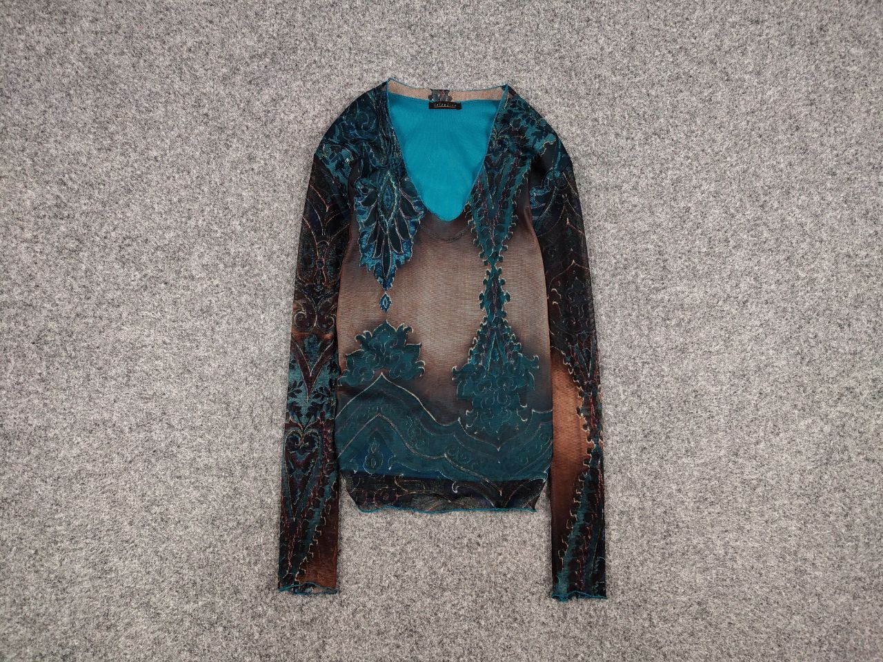 Japanese Brand Vintage Mesh Top Long Sleeve Motive Like Jean Paul Gaultier Size US S / EU 44-46 / 1 - 1 Thumbnail