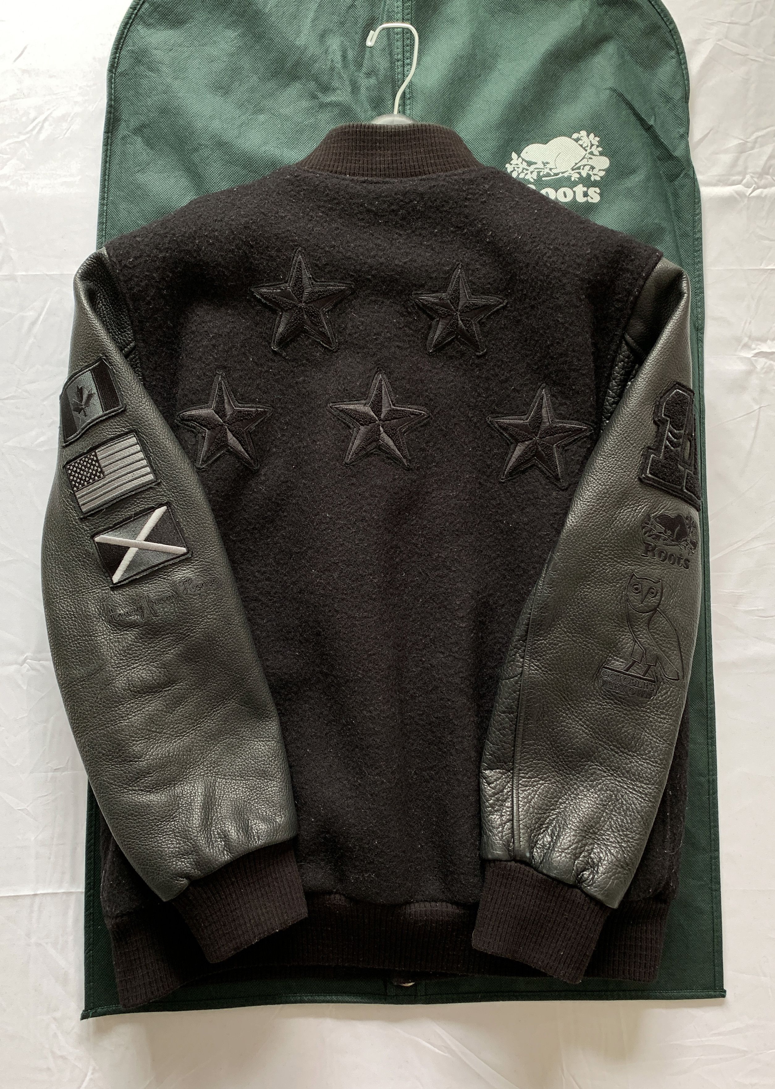 Drake 💥💎F&F💎💥🦉1/8 OVO Roots 2011 Bison Leather Wool Varsity Size US XL / EU 56 / 4 - 11 Thumbnail